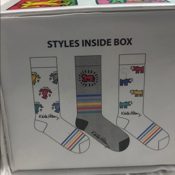 🎉HOST PICK🎉 KEITH HARING Designer 3-Pack Socks - Picture 5 of 7
